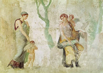 Eros being punished in the presence of Aphrodite